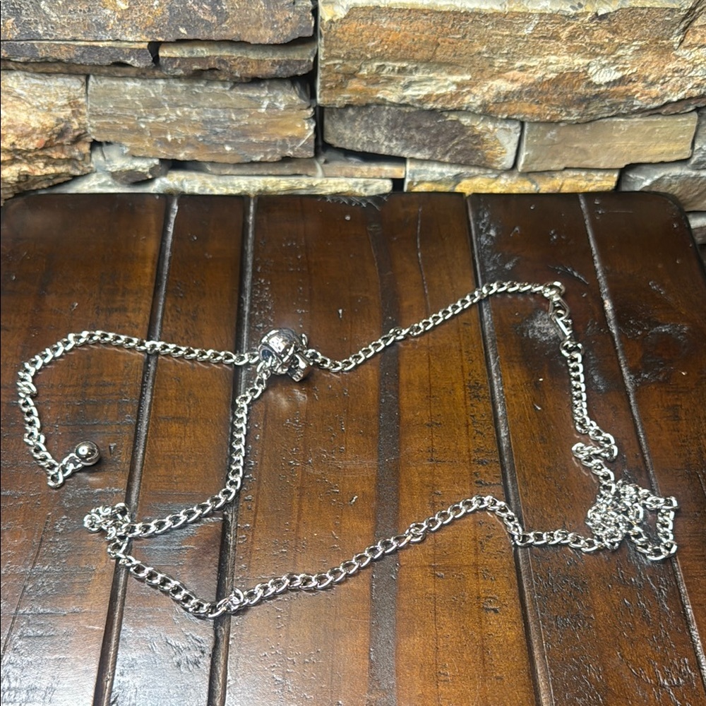 Silver Toned Adjustable Crossbody Chain/Strap
